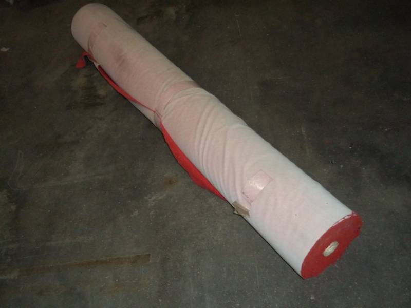 lot 108 image: Roll of Red Fabric  Yards