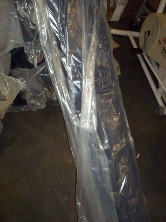 lot 129 image: Roll of Blue Fabric  Yards