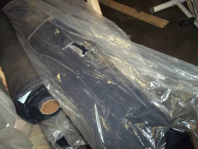 lot 131 image: Roll of Blue Fabric  Yards