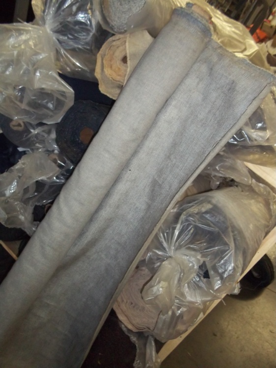 lot 145 image: Roll of Gray Fabric  Yards