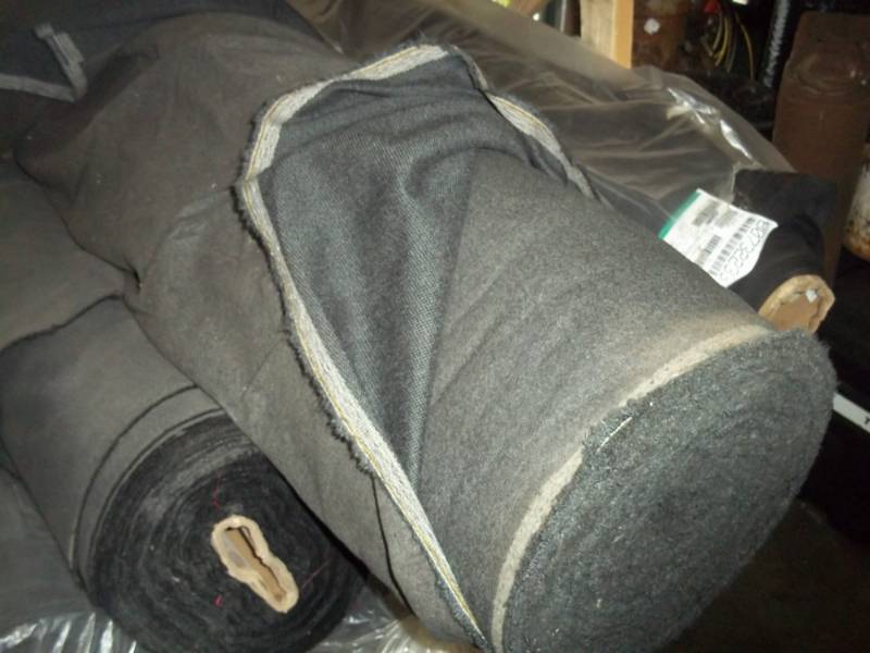 lot 154 image: Roll of Dark Gray Fabric  Yards