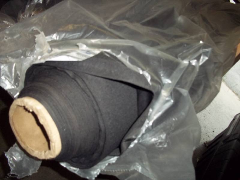 lot 155 image: Roll of Black Fabric  Yards