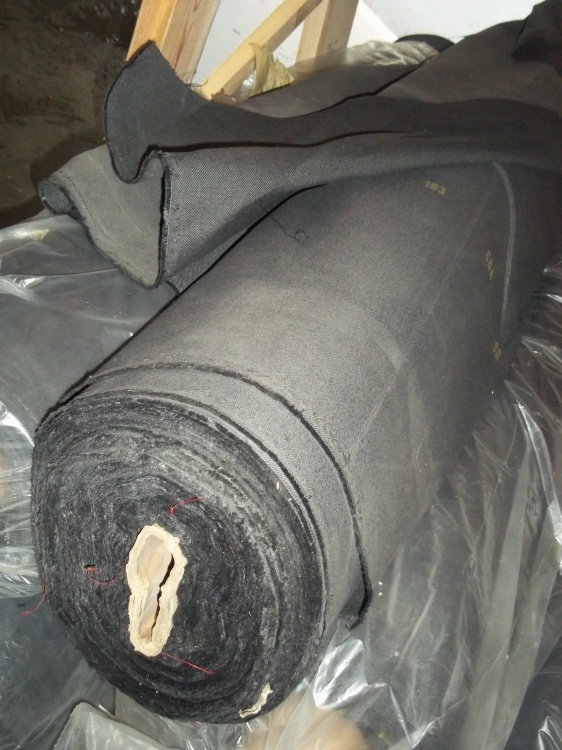 lot 157 image: Roll of Black Fabric  Yards