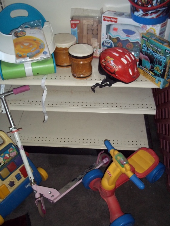 lot 188 image: Baby Toys, Baby Seat, Kids Bike Helmet, Bongos