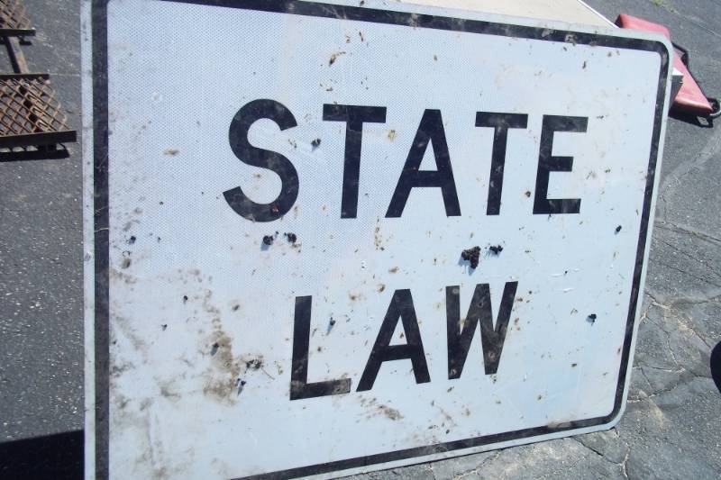 lot 222 image: State Law Aluminum Sign