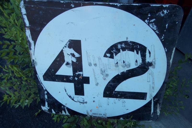 lot 226 image: Aluminum 42 Sign
