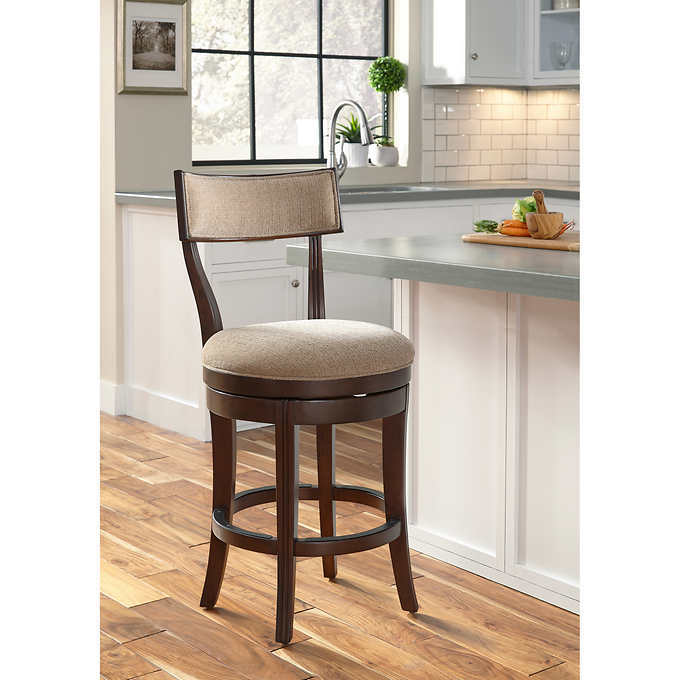 lot 72 image: CERA 24 SWIVEL BARSTOOL, RETAIL $209.99