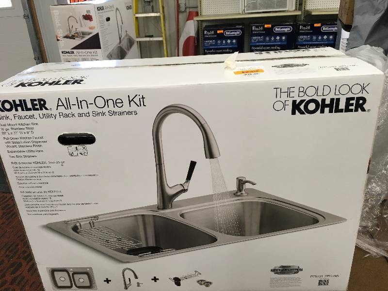 lot 57 image: KOHLER SS SINKFAUCET, RETAIL $279.99