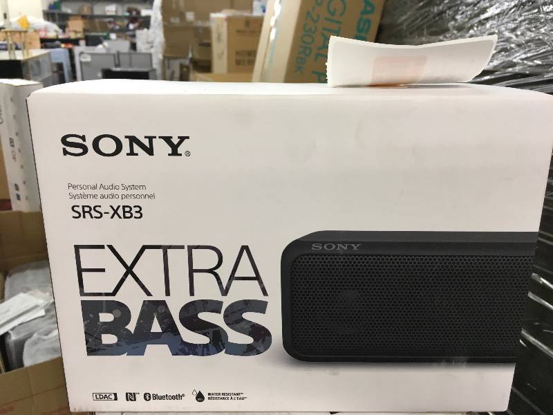 lot 58 image: SONY SRS-XB3 PORTABLE PERSONAL AUDIO SYSTEM, RETAIL $89.99