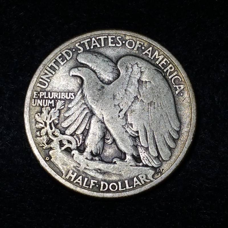 1937 D Walking Liberty Silver Half Dollar