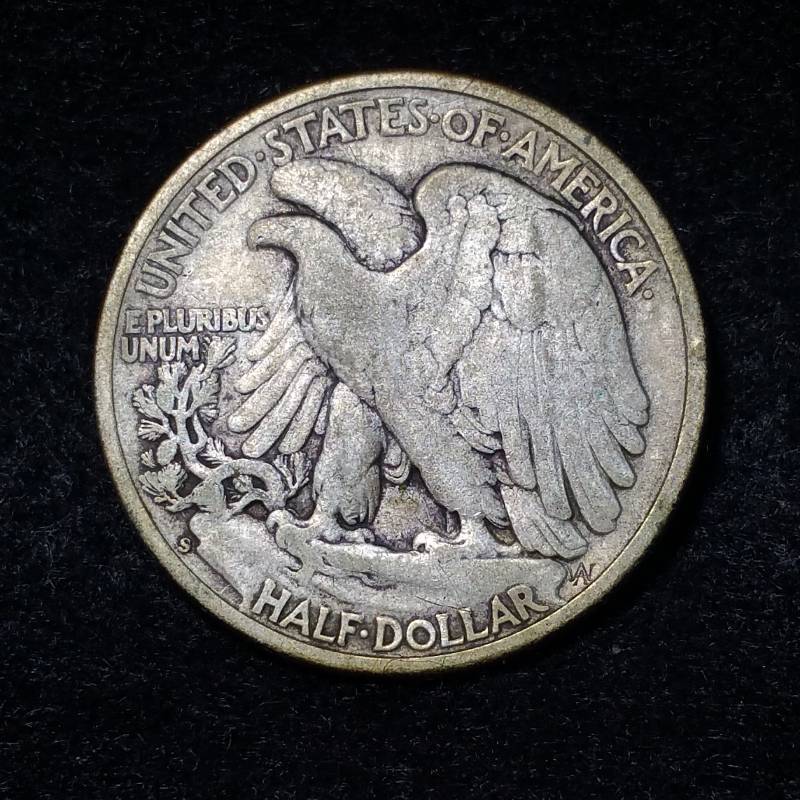 1942 S Walking Liberty Silver Half Dollar