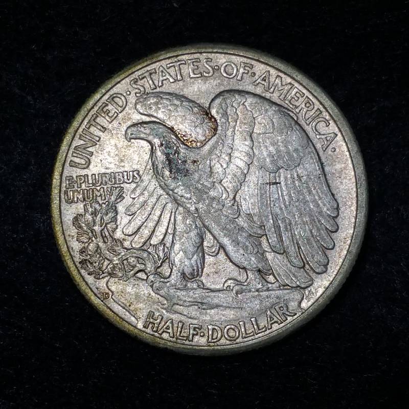1942 D Walking Liberty Silver Half Dollar