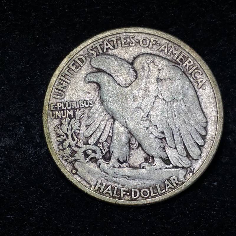 1943 D Walking Liberty Silver Half Dollar