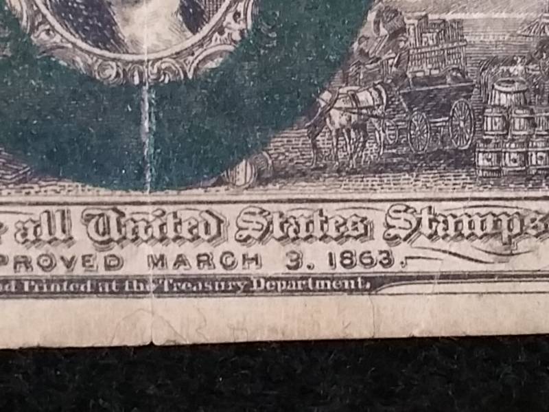 1863 50 Cent Washington Civil War Fractional Currency