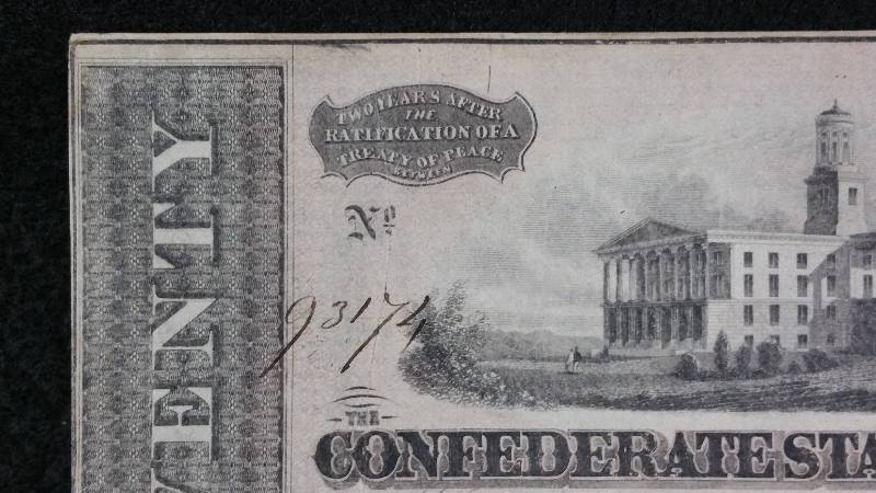 1864 $20 Confereate Currency - Higher Grade