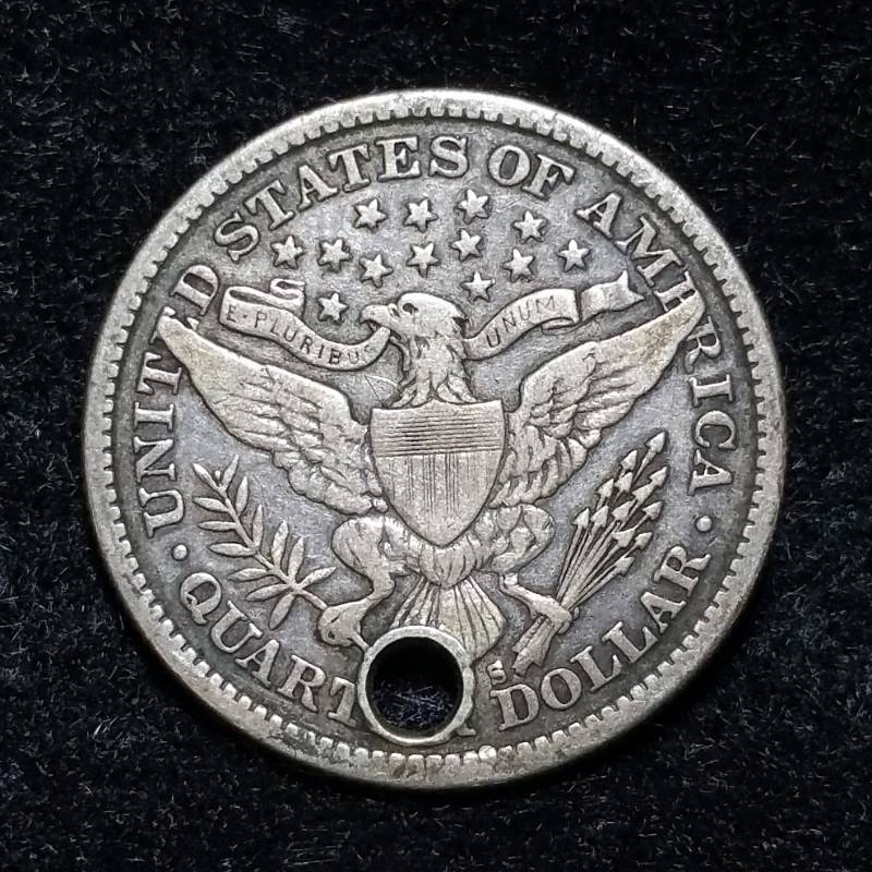 1897 S Barber Silver Quarter Dollar - Key Date