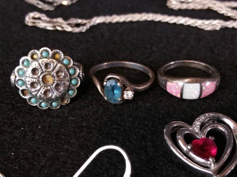 Large Group of Sterling Silver Jewelry