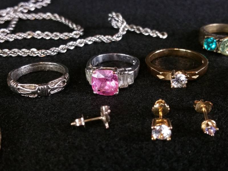 Group of Jewelry, Possibly Sterling Silver, etc.
