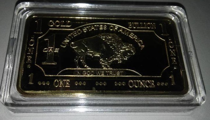 lot 253 image: NDSU Bison 100 Mills of .999 fine gold clad overlay