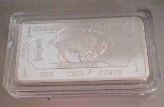 lot 254 image: NDSU Bison 100 mils of .999 silver clad over lay