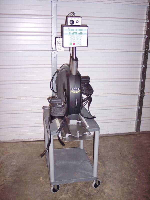 lot 1 image: Many Physical Therapy Uses For This High Tech Machine - MPI Cath Ergometer Supine Bike Stress Echocardiography Ultimate Exercise Ergometer For Pulmonary Artery Catheterization - Excellent Working Condition