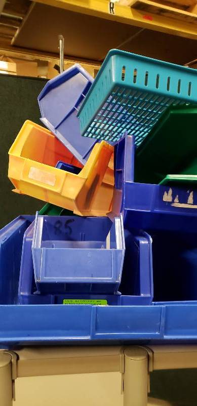 lot 17 image: Colorful Plastic Storage Containers - Variety of Sizes