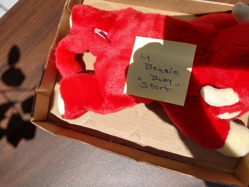 lot 112 image: Large Beanie Baby Snort, Beanie Babies, and Various Stuffed Animals