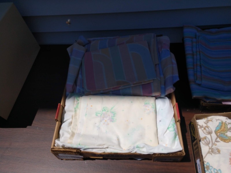 lot 138 image: Vintage Pattern Fabric Blankets