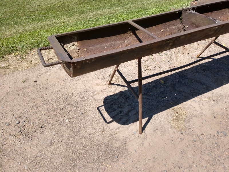 lot 40 image: Heavy Duty Cattle Feed Trough w Rebar Handles