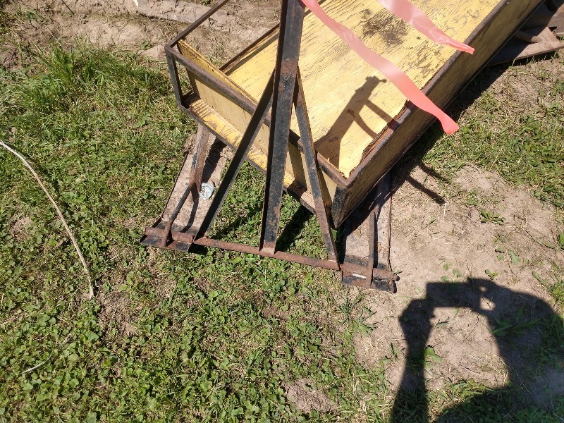 lot 25 image: Sleigh w Steel Frame and Wood