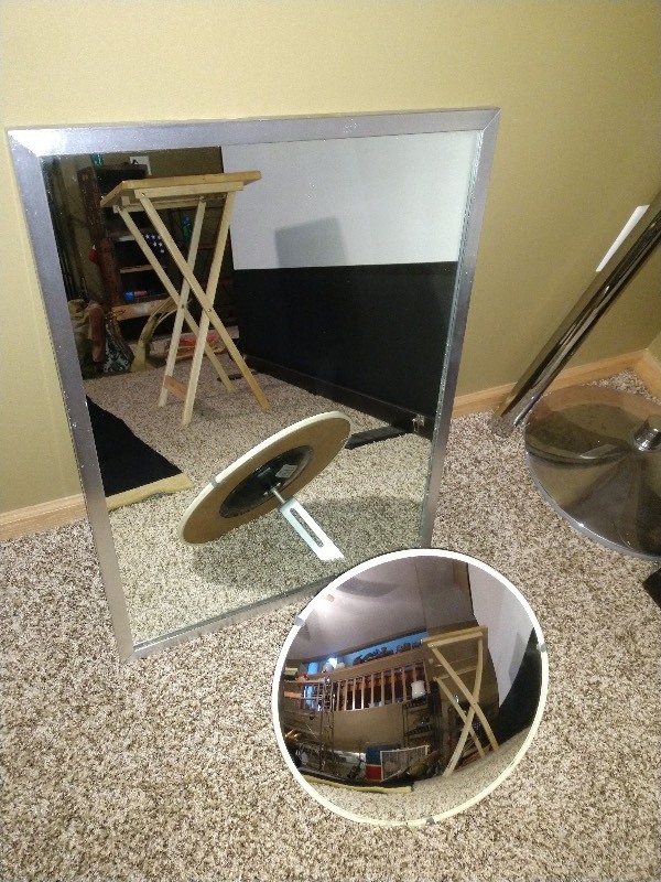 lot 4 image: industrial &nbspMirror and Round Security Convex Mirror