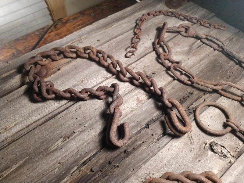 Antique Handmade Metal Chain, Hand Forged Chain, Free Delivery 