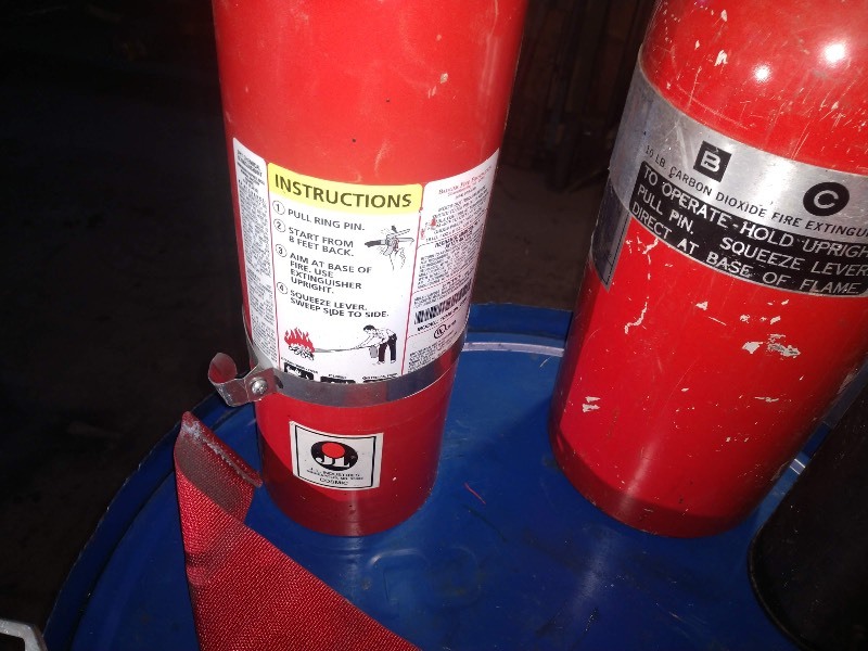 lot 75 image: Three Fire Extinguishers