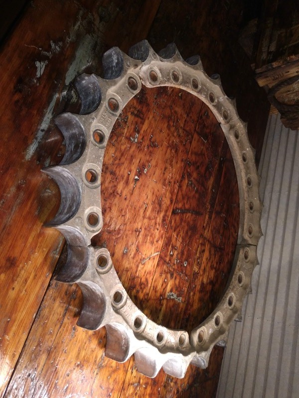 lot 87A image: Antique Industrial Sprocket off John Deere Bulldozer
