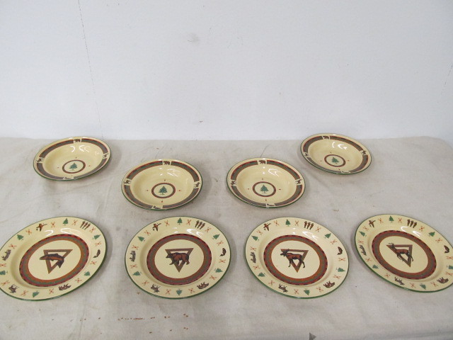 lot 141 image: LODGE Cannon Falls Enamelware Plates & Bowls