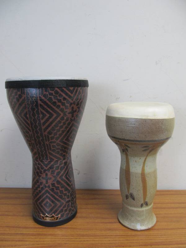 lot 38 image: 2 Doumbek Hand Drums 