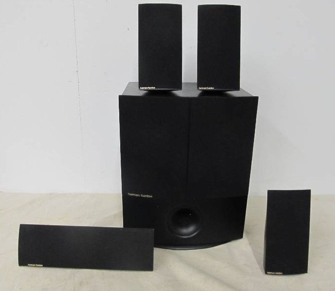 lot 159 image: NICE Harmon Kardon Surround Sound Speaker System & Sub