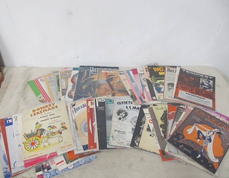 lot 176 image: Very Nice Group of VintageAntique Sheet Music -  80