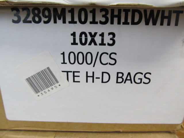 lot 186 image: 5000 NEW White Plastic Bags