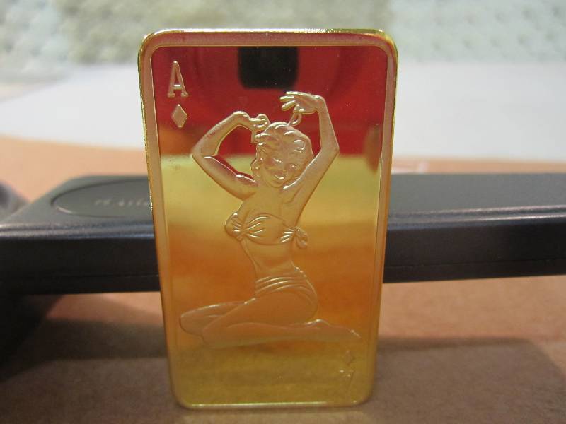 lot 5 image: Ace of Diamonds 100 Mills .999 Gold ...