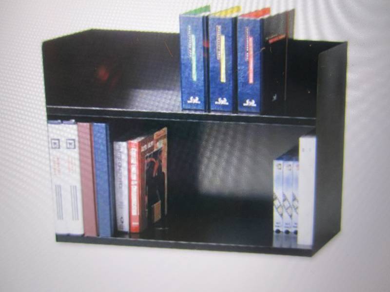 lot 87 image: Metal 2-Tier Book Shelf Black Minor...
