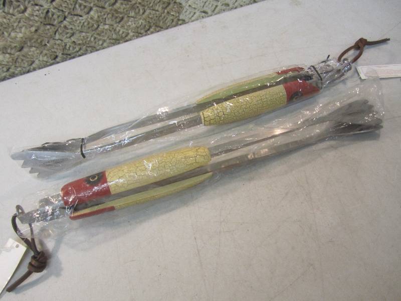 lot 108 image: 2 Teton Grill Co. Tongs with Fishin...