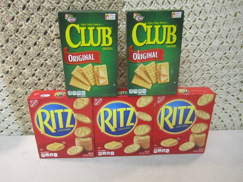 lot 124 image: Mix Lot of Crackers 3 Boxes of Ritz...