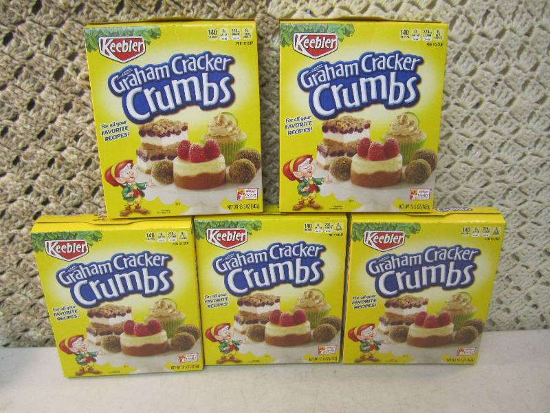 lot 137 image: 5 Boxes of Graham Cracker Crumbs Be...