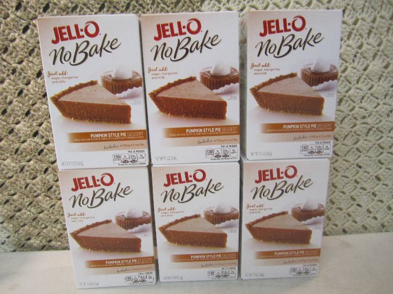lot 140 image: 6 Boxes of Jell-O No Bake Pumpkin S...