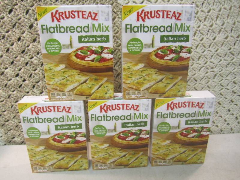 lot 148 image: 5 Boxes of Flatbread Mix Italian He...