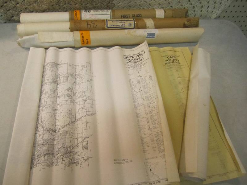 lot 160 image: Lot of Misc Minnesota County Maps C...