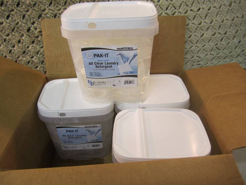 lot 180 image: Case of 4 Pak-It All Clear Laundry ...