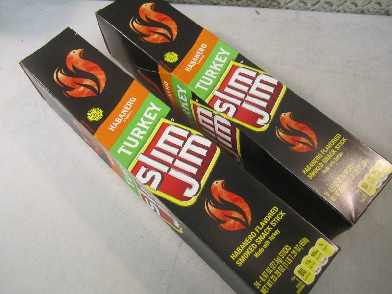 lot 232 image: 2 Box of 24 each Slim Jim Snack Sti...