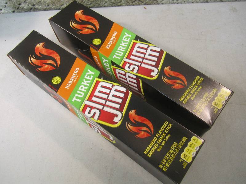 lot 233 image: 2 Box of 24 each Slim Jim Snack Sti...